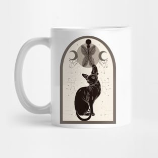 Love Catually Sphynx Kitten in Boho Style With Triple Goddess Moon Mug